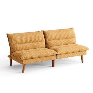 71" W Corduroy Convertible Futon Sofa Bed - 1 of 4