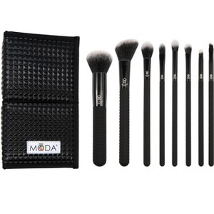MODA Brush Pro On-The-Go 8pc Makeup Brush Deluxe Gift Kit - 1 of 4