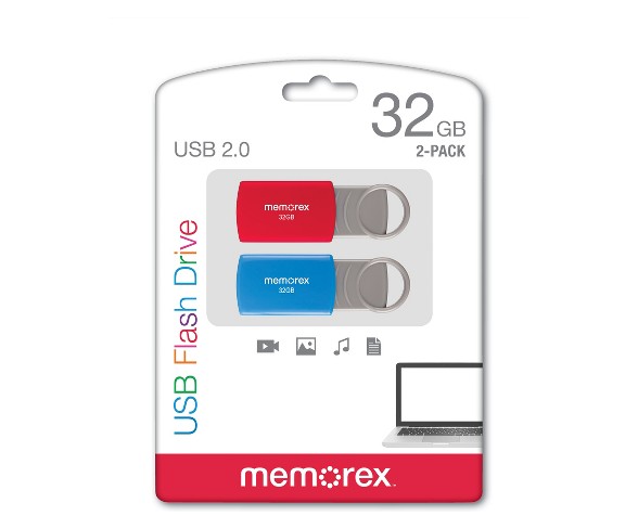 Memorex 32GB 2pk Flash Drive USB 2.0 - (32020003222)