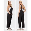EXLURA Womens High Roller Denim Bib Jumpsuits Casual Loose Overalls Baggy Jeans Romper with Pockets Outfits - 4 of 4