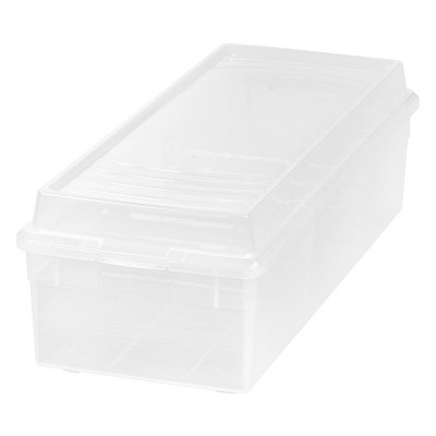 IRIS Divided Media Storage Box Clear