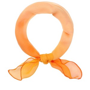 INSPIRE CHIC Women's Gradient Color Chiffon Small Square Colorful Lightweight Soft Sheer Ruffle Scarves 1Pc - 1 of 4