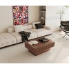38.6" Lift-Top Fluted Coffee Table with Storage,Adjustable Height Solid Wood Veneer Modern Living Room Table-Baofuwish - 2 of 4