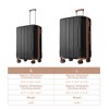 3/2/1pc Luggage Sets, Hardside Spinner Lightweight Suitcase with TSA Lock 20''/24''/28'' 4M -ModernLuxe - 3 of 4