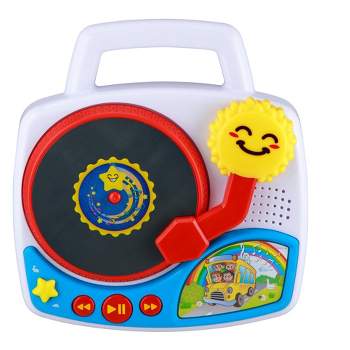 eKids Turntable Toy for Toddlers, Preschool Toys for Kids – White (KD-111.EMV22OL)