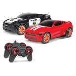 Ford Mustang Battle Pursuit Flip Action Remote Control RC Cars Double Pack - 1:20 Scale