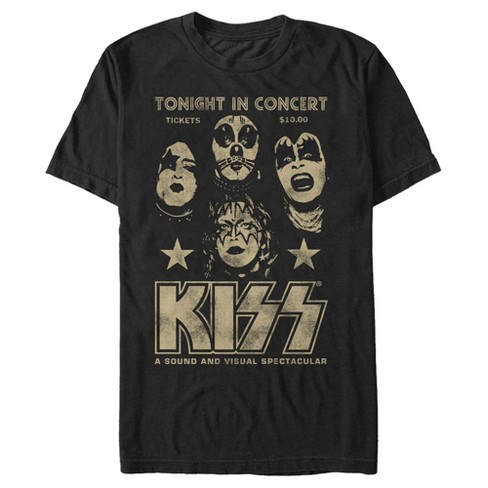 Men's Kiss Tonight In Concert T-shirt - Black - Small : Target