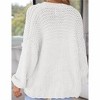 Clearlove Women's Cardigan Soft Pocketed Long Sleeves Casual Knitted Open Front Cardigans Lightweight Sweaters - 3 of 4