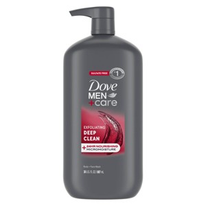 Dove Men+Care Deep Clean Exfoliating Body & Face Wash Pump - Sulfate Free - 30 fl oz - 1 of 4