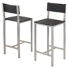 3pc Hanley Counter Height Dining Set with 2 Stools Metal/Black/Slate Gray - Winsome - image 4 of 4