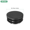 Unique Bargains Round Plastic Hole Plugs Patio Chairs Fences Metal Tubing Leg Cap Black - 3 of 4