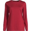 Lands' End Women's Relaxed Supima Cotton Long Sleeve Crew Neck T-Shirt - 3 of 4