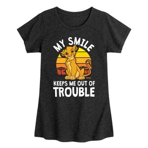 Girls' - Disney - Simba Fitted Short Sleeve Graphic T-Shirt - 1 of 4