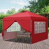 Ainfox 10'×10' Pop-up Canopy Tent Portable Gazebo With Sidewalls - 2 of 4