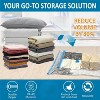 DOMETOUR 25/20 Pack Space Saver Bags Compression Storage Bags for Comforters and Blankets,Vacuum Sealer Bags for Clothes Storage, Hand Pump Included - 3 of 4