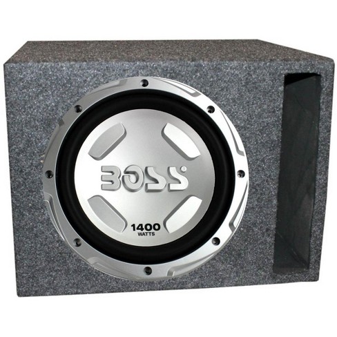 Boss Chaos CX122 12-Inch 1400 Watt Car Subwoofer and Q POWER  QSBASS12-VENTED 12-Inch Single Heavy Duty Vented Subwoofer Enclosure Box