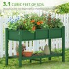 Arceso Raised Garden Bed with Tools, 47 inch Poly Elevated Planter Box with Legs And Storage Shelf, Standing Growing Bed Herb Planter for Vegetable - 3 of 4