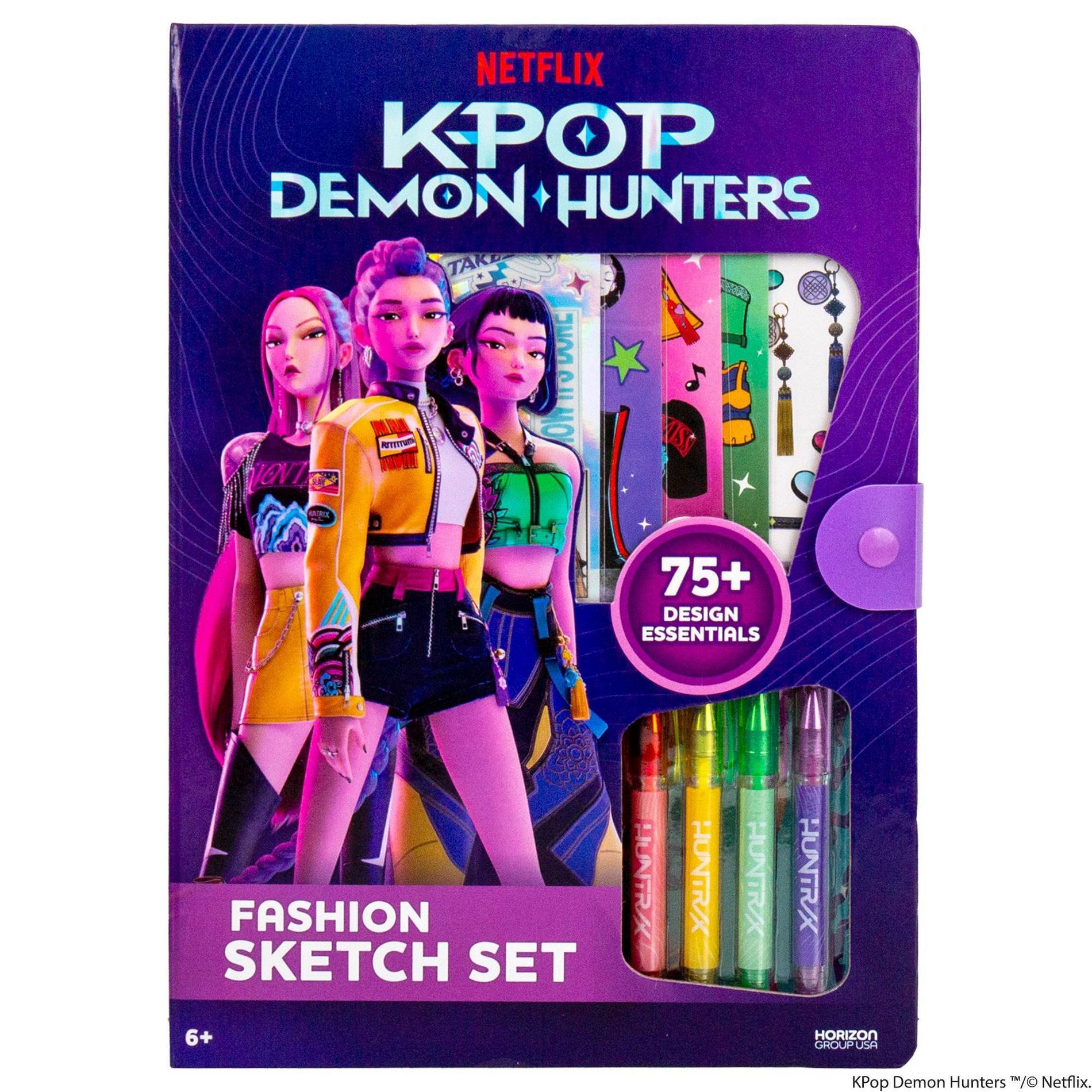 KPOP Demon Hunters Fashion Sketch Set Activity Kit