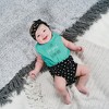 Pavilion Gift Company - Look Too Good - 6-12 Months Teal & Black Romper with Headband - Leotards and Bodysuits - 2 of 4