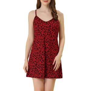 Allegra K Women's Camisole Nightgown Pajamas Chemise Summer Sleeveless Sleepdress - 1 of 4