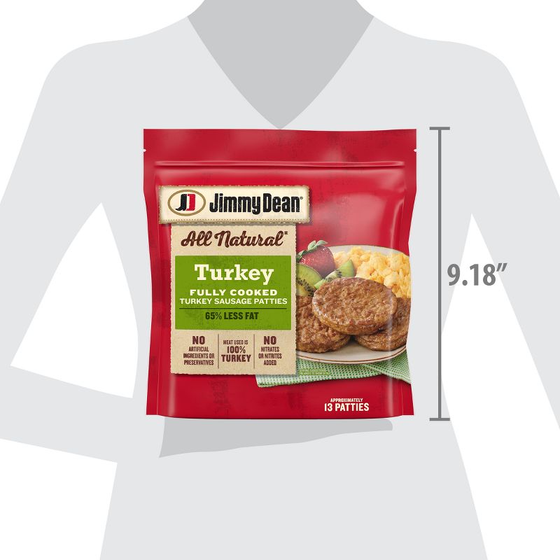 Jimmy Dean Frozen Fully Cooked All-Natural Turkey Patties - 18.3oz, 4 of 7