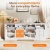 Modern TV Stand for TVs Up to 75'', Wooden Entertainment Center with Sliding Barn Doors, 66" Media TV Console Table with Open Shelf for Living Room - 4 of 4