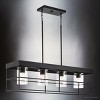 Urban Ambiance Luxury Modern Indoor Chandelier,  11-1/4''H x 9-3/8"W x 42''D,  Matte Black Finish, UHP4495 - 3 of 4