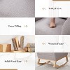 Upholstered Accent Chair Recliner Chair Leisure Nursery Rocking Chair Reading Chiar with Adjustable Footstool & Side Pocket - ModernLuxe - 4 of 4