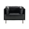 39'' Oversized Upholstered Lounge Chair with Wide Seat and Metal Legs,Modern Accent Chair for Living Room or Bedroom–Maison Boucle - 4 of 4