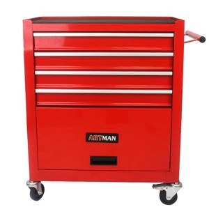 Belatt 4 Drawer Rolling Tool Cart with Wheels, Lockable Steel Tool Box with Storage Shelves and Handles - Garage Tool Storage Cabinet - 1 of 4