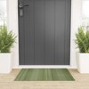 Little Arrow Design Co morse stripe avocado Small Welcome Mat - Deny Designs - 2 of 3