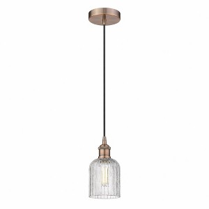 Bridal Veil - 1 Light Cord Hung Mini Pendant In Art Deco Style-9 Inches Tall and 5 Inches Wide - 1 of 1