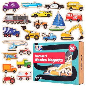 Spark & Wow Wooden Magnets - Transport - Set of 20 - 1 of 4