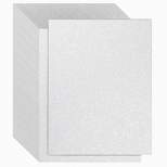 Bright Creations 24 Sheets White Glitter Cardstock Paper for Scrapbooking, Arts, DIY Sparkle Crafts, 280gsm, 8.5 x 11 In