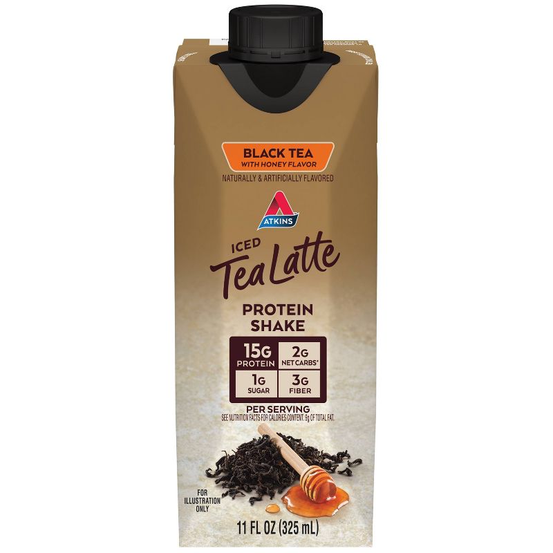 Atkins Black Tea Latte Protein Shake - 44 fl oz/4pk, 4 of 10