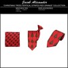 Jacob Alexander Men's Red & Orange Christmas Trees Vertical Stripes Regular Length Neck Tie - 2 of 2
