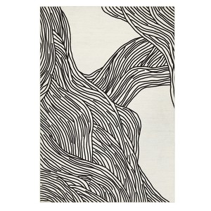 Washable Modern Abstract Living Room Rugs, Soft Non Slip Area Rug for Bedroom Nursery, Low Pile Large Stain Resistant Dining Room Carpet - 1 of 4