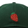 Dalix Strawberry Embroidered Cotton Dad Hat Fruit Adjustable Casual Baseball Cap Nature Womens - 2 of 4