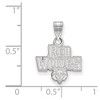 Black Bow Jewelry 14k White Gold Arkansas State Red Wolves NCAA Small Pendant - 2 of 3