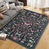 Area Rugs Modern Floral Rug for Living Room Bedroom,Low Pile Area Rugs Machine Washable Large Carpet for Dining Room Playroom Home Office Decor - 2 of 4