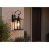 Urban Ambiance Luxury Transitional Outdoor Wall Sconce 15.125''H x 5.5''W,  Midnight Black Finish,  Calderdale Collection, UHP1402 - 3 of 4