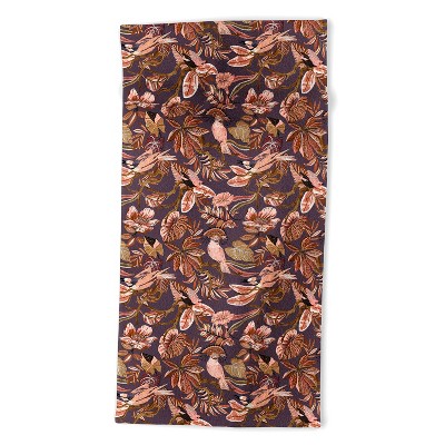 Marta Barragan Camarasa 2Pink tropical birds landscape Beach Towel - Deny Designs