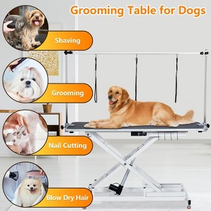 Garvee Dog Grooming Table for Large Dogs, Electric Adjustable Height Pet Grooming Table at Home, large dog grooming table, Up to 330Lb, White - 1 of 4
