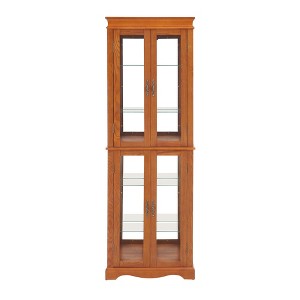 GlasFlength, Decorative Storage Cabinets, Freestanding Farmhouse Design, Spacious Interior Shelves, Functional for Any Room, Brown, 26"*11.8"*70.08" - 1 of 4