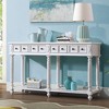 TiramisuBest Mobile End Table with lockable wheels, Cream Style Side Table with Storage Drawer, 11.8in Narrow Nightstand with Mul - 2 of 4