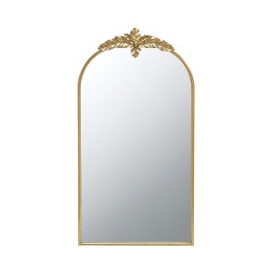 FONTOI Arched Wall Mirror Gold Metal Frame Decorative Modern Accent for Living Room Bedroom or Dressing Room Hallway, Gold, 24"*2"*41.9" - 1 of 4