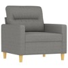 vidaXL Sofa Chair Dark Gray 23.6 in. Fabric - 2 of 4