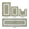 Hotel Bath Rug 100% Premium Cotton Tufted Weave Two Tone Reversible 4 Piece Bathroom Rug Set, Super Soft & Water Absorbent, Machine Washable Bathmat - 2 of 4