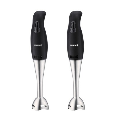Courant 2-PACK 2-Speed Hand Blender with Stainless Steel Leg - Black