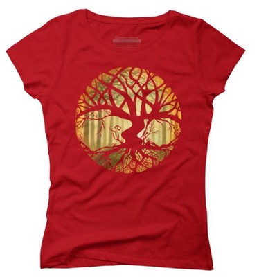Junior's Design By Humans Druid Tree By EVA3 T-Shirt